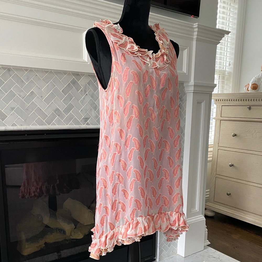 Adele fado silk ruffle dress